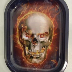 Flaming Skull Rolling Tray